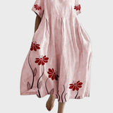 Adéla Nezpochybnitelná Růžové Midi Šaty Květinové