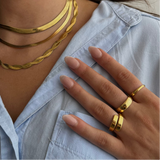 Adéla Elegantní Prsten Každodenní Minimalistické Nosení