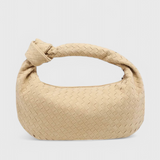 Luisa | Střední fialová pletená kabelka s detailem uzlu