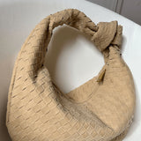 Luisa | Střední fialová pletená kabelka s detailem uzlu