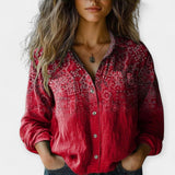 Adéla Sofistikovaná Vintage Etno Blůza DlouhýRukáv