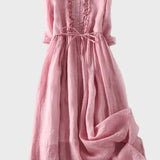 Adéla Elegantní Dlouhé Minimalistické Šaty Jemnězelené