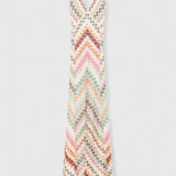 Agustina | Dlouhé krajkové šaty s výstřihem do V a cikcak vzorem