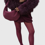 Luisa | Střední fialová pletená kabelka s detailem uzlu